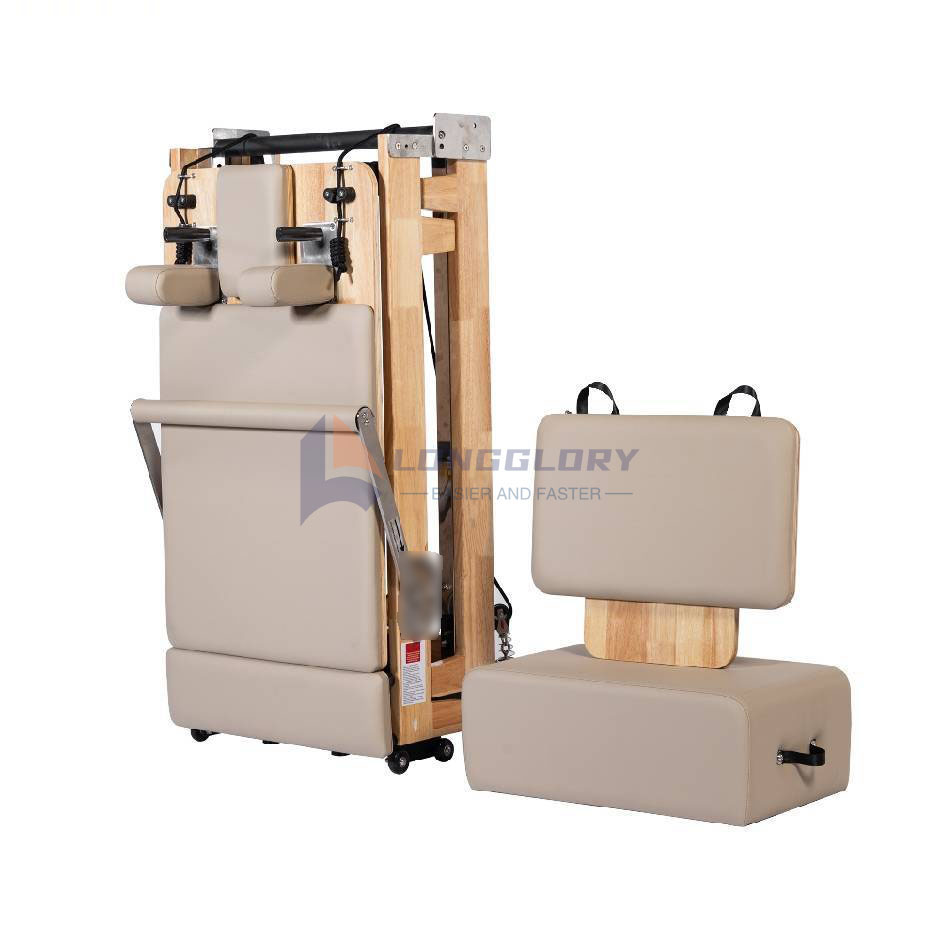 Skladací dubový pilates reformátor