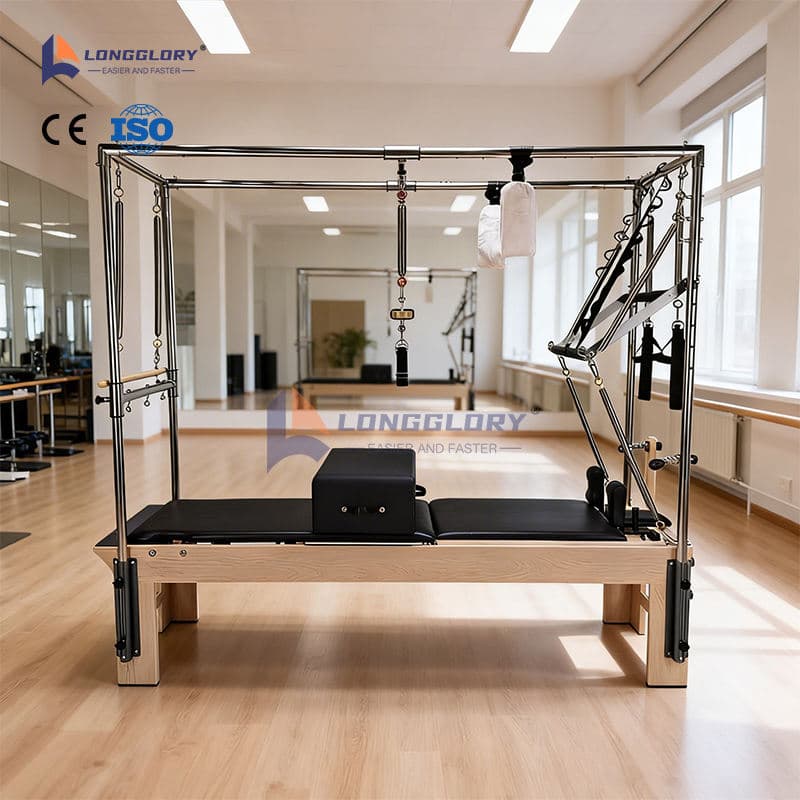 Cvičenie jogy Pilates Cadillac Reformer